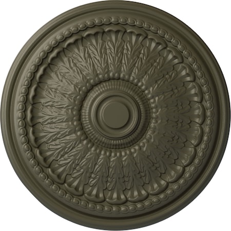 Ekena Millwork Brunswick Ceiling Medallion (Fits Canopies up to 4 1/2"), Hand-Painted Witch Hazel, 27"OD x 2 1/2"P CM27BRWHF